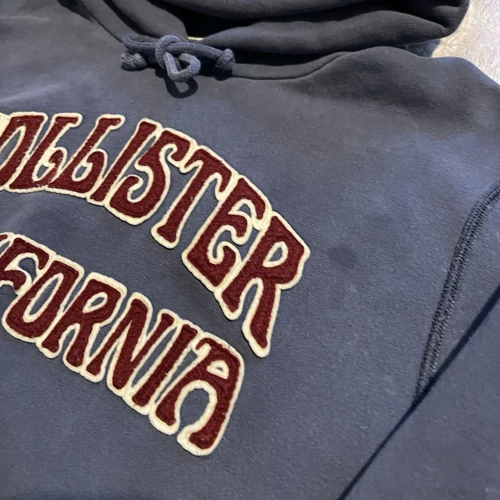 Vintage Y2K Hollister HCo Navy‎ Pullover Hoodie Sweatshirt Size XL OG Used